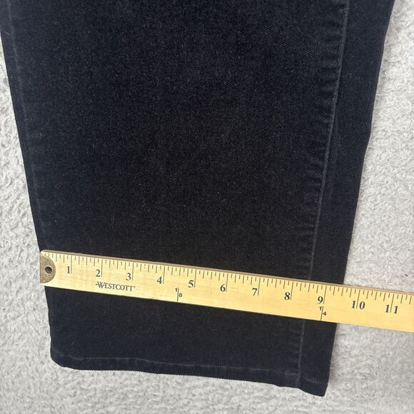 Coldwater Creek Womens Size 14 Pants Black Corduroy Straight Leg Stretch Soft - Picture 7 of 9